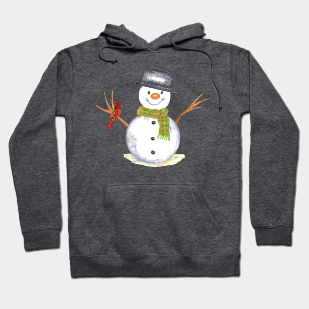 Snowman christmas in watercolor Hoodie by LatiendadeAryam